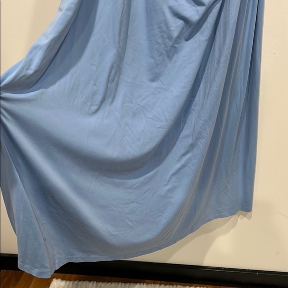 Susana Monaco Soft Powder Blue Ruched Cut Out back Maxi Gown women’s xl - Picture 4 of 6